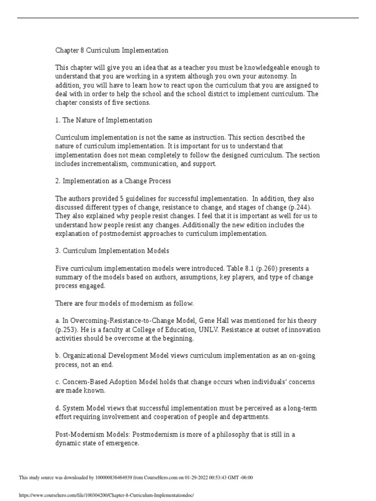Curriculum Implementation Strategies Explained | PDF | Curriculum ...