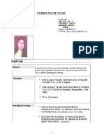 Curriculum Vitae: Kajal Tyagi