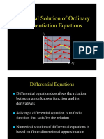 Numerical Solution of Ordinary Differentiation Equations