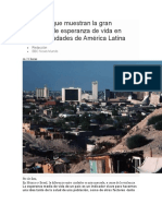 Esperanza de vida en ciudades de América Latina