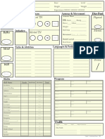 Vigilant Character Sheet