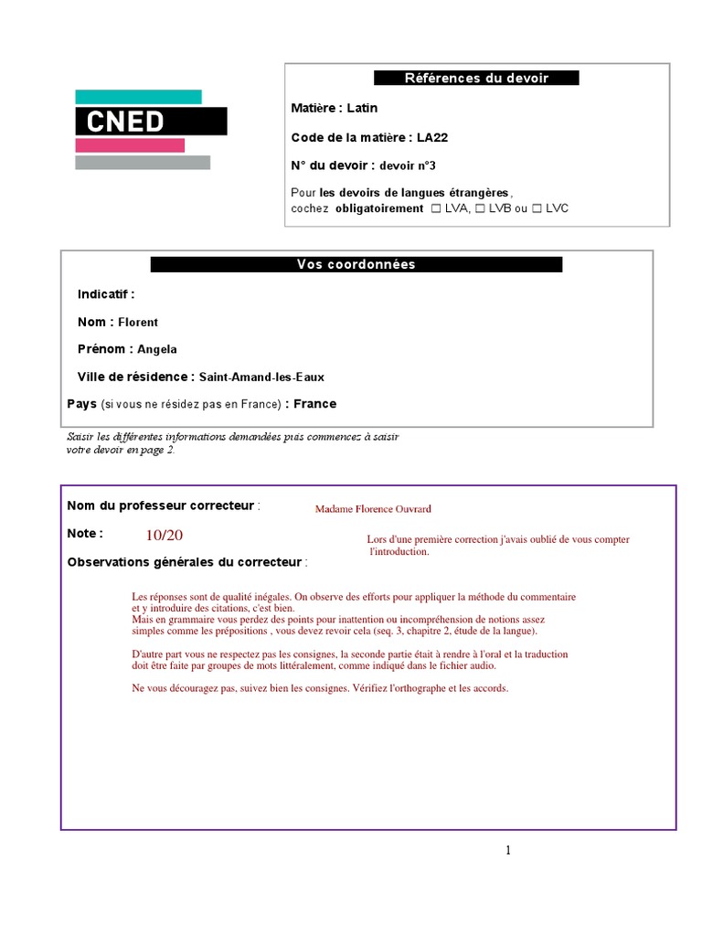 Devoir Indicatif Devoir 3 Latin | PDF | Verbe | Stoïcisme