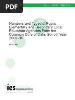 Numbers and Types of Public Elementary and Secondary Local Education Agencies From The Common Core of Data: School Year 2009-10