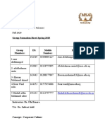 Group Formation Sheet-Spring 2020: Shehabeldin - Mohamed2@msa - Edu.eg