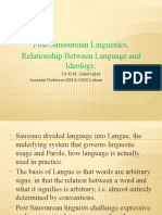 Post-Saussureian Linguistics and Language Ideology