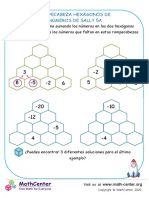 Rompecabezas de Hexágono de Números Negativos y Positivos