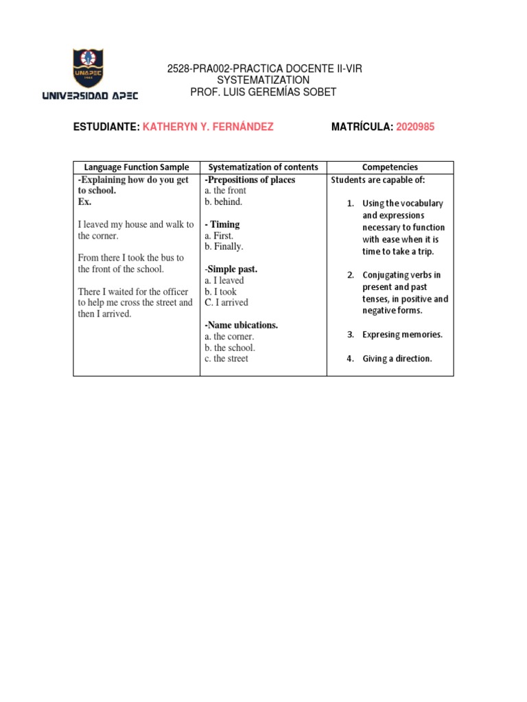 Systematization of Language Competencies | PDF