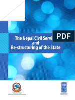 UNDP NP PREPARE The Nepal Civil Service and Re Structuring of The State