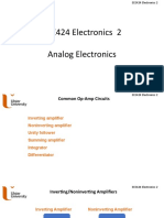 EEE424 Electronics 2 Analog Electronics