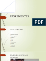 Ingredientes F y V