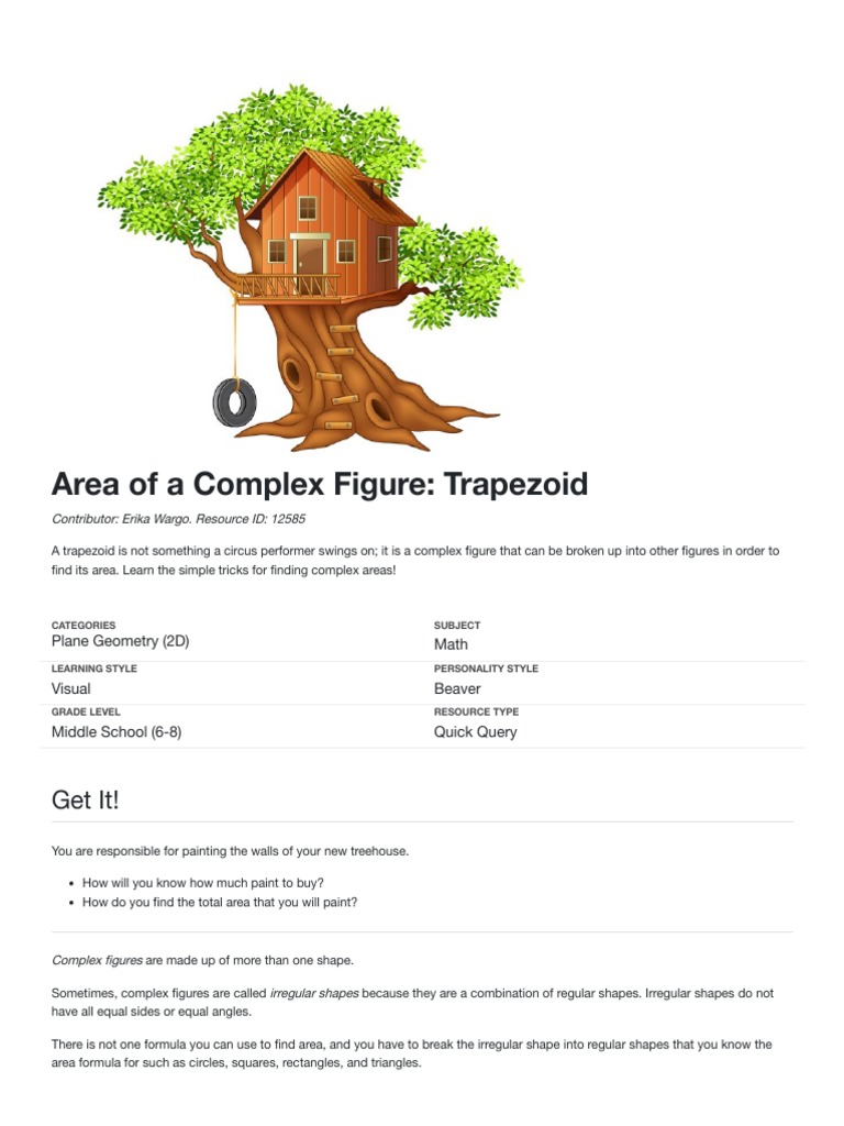 Area of A Trapezoid | PDF | Area | Shape