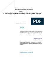 U5 - El Liderazgo, La Proactividad y El Trabajo en Equipo.