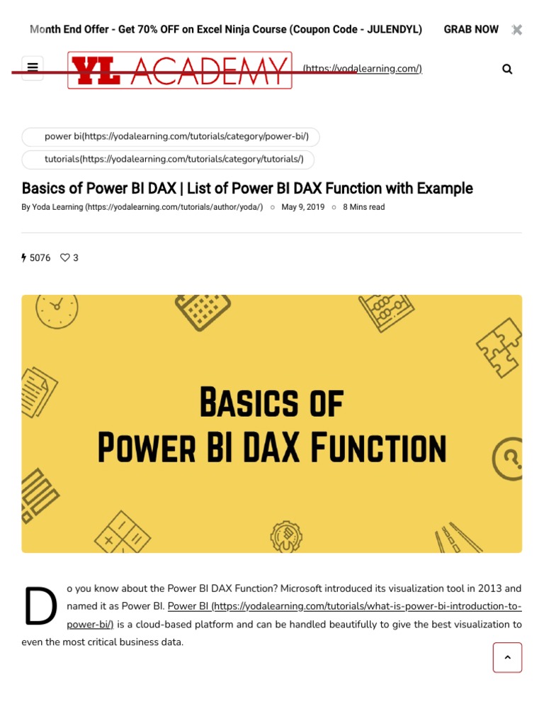 (Ultimate) Guide of Power BI Xyz For Begineers - Basics of Power BI Dax ...