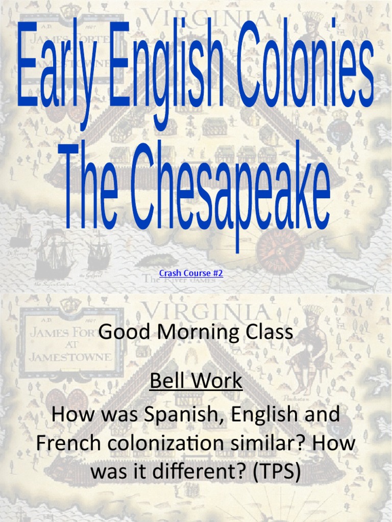 2a Chesapeake Colonies PDF North America British Colonization Of The Americas
