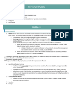 Torts Overview: Elements of Battery