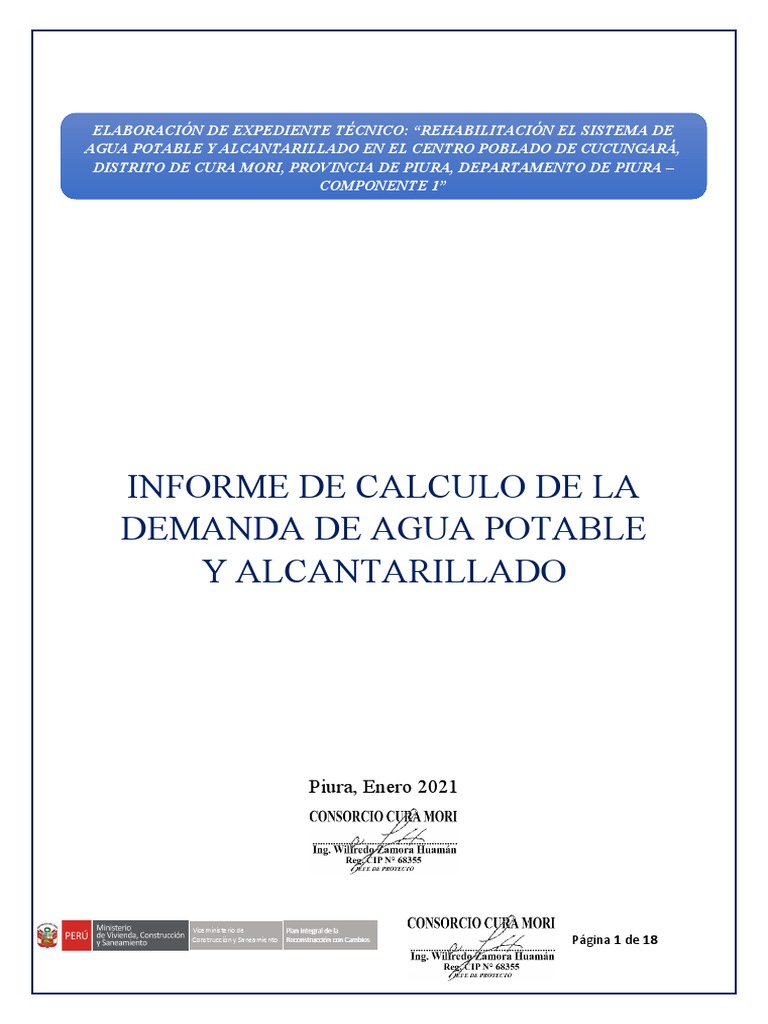 Cálculo de Demanda de Agua en Cucungará | PDF | Alcantarillado ...