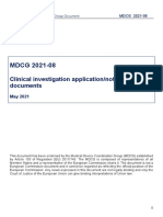 MDCG 2021-08: Clinical Investigation Application/notification Documents