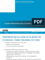 ANALISIS DE COSTES TEMA 4 COSTES RELEVANTES para La Toma de DECISIONES