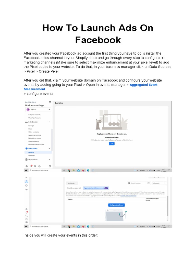 Launching Facebook Ads for Sales | PDF | Facebook | Mass Media