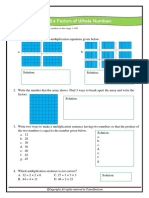 4.OA.B.4 Factors of Whole Numbers: 4.OA.B.4 Find All Factor Pairs For A Whole Number in The Range 1-100