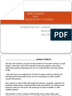 Ferrocement AND Fiber Reinforced Concrete: Submitted by - Parth Pranav Saloni