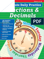 Posobie Scholastic 5-Minutes Daily Practice Writing Fractions Decimals Grades 4-8
