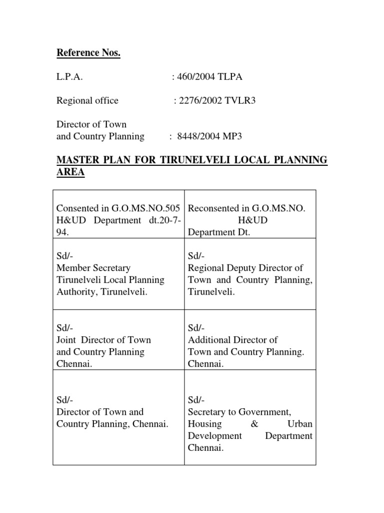Tirunelveli-Master Plan Report Volume 1 | PDF | Economies