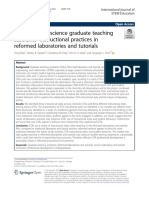 Characterizing Science Graduate Teaching Assistants ' Instructional Practices in Reformed Laboratories and Tutorials