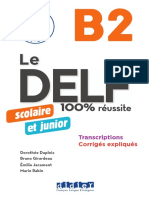 Delf B2100 Corriges Et Transcript