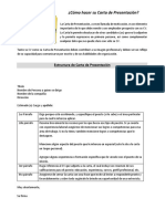 Estructura de Carta de Presentación