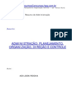 Adilson Rocha - Administração,  Planejamento, Organização, Direção e  Controle