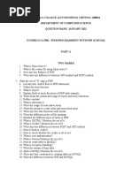 Loyola College (Autonomous) Chennai - 600034 Department of Computer Science Question Bank January 2022