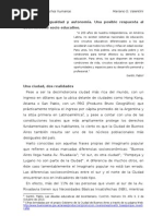 Educación y derechos humanos. "Pobreza, desigualdad y autonomía. Una posible respuesta al determinismo socio educativo"