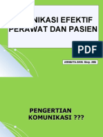 KOMUNIKASI EFEKTIF PERAWAT DAN PASIEN