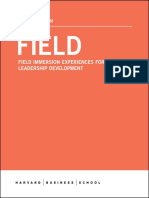 Field: Field Immersion Experiences For Leadership Development