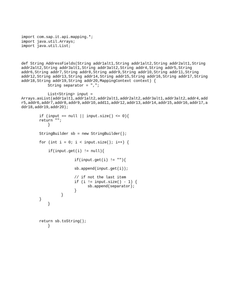 Addr 4 Fields | PDF