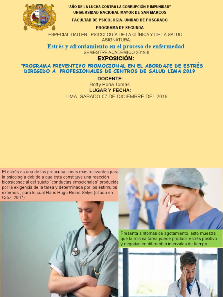 Programa Estres Laboral | PDF | Estrés (biología) | Las emociones