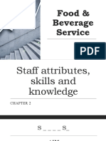 Food & Beverage Staff Skills