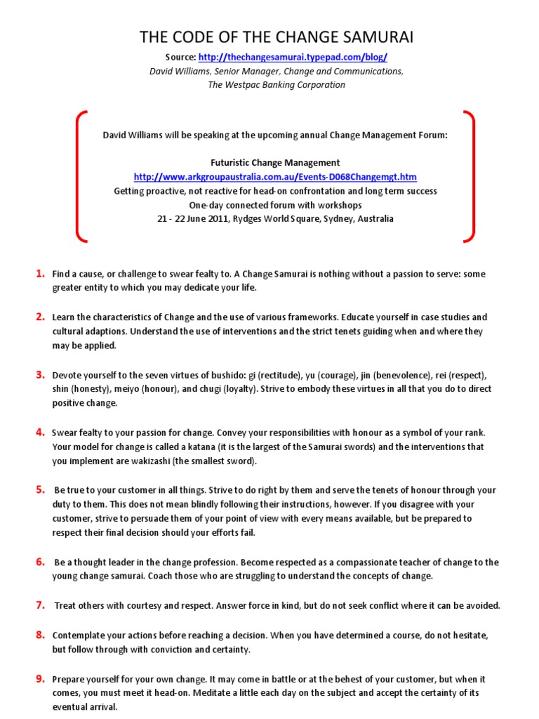 Samurai Code | PDF | Samurai | Bushido