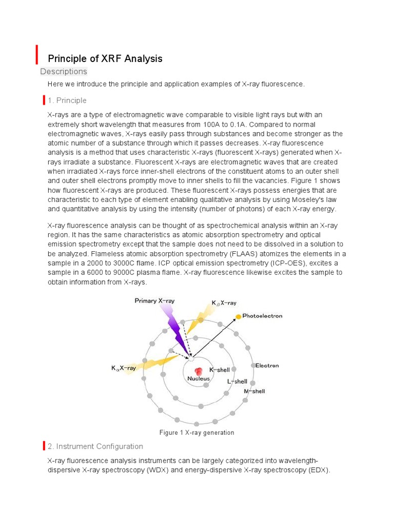Principle of XRF Analysis | PDF | Spectroscopy | Energy Dispersive X ...