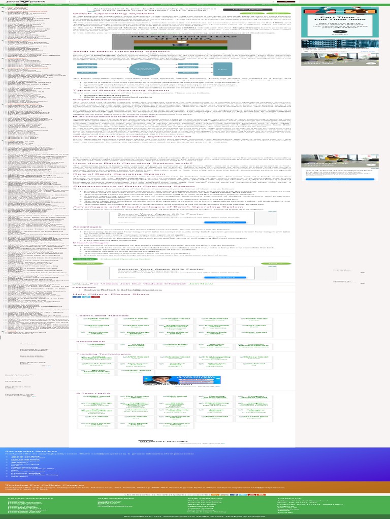 Batch Operating System - Javatpoint | PDF | Operating System ...