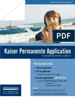 Kaiser Permanente Individual Family Application KPIF CA 2011 KPIF
