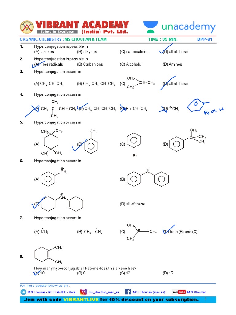 Ms Chouhan Team Organic Chemistry Pdf Chemistry Chemical