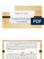 Basics of APA Citation