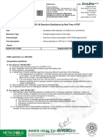 Sars-Cov-2 (Covid 19) Detection (Qualitative) by Real Time RT PCR