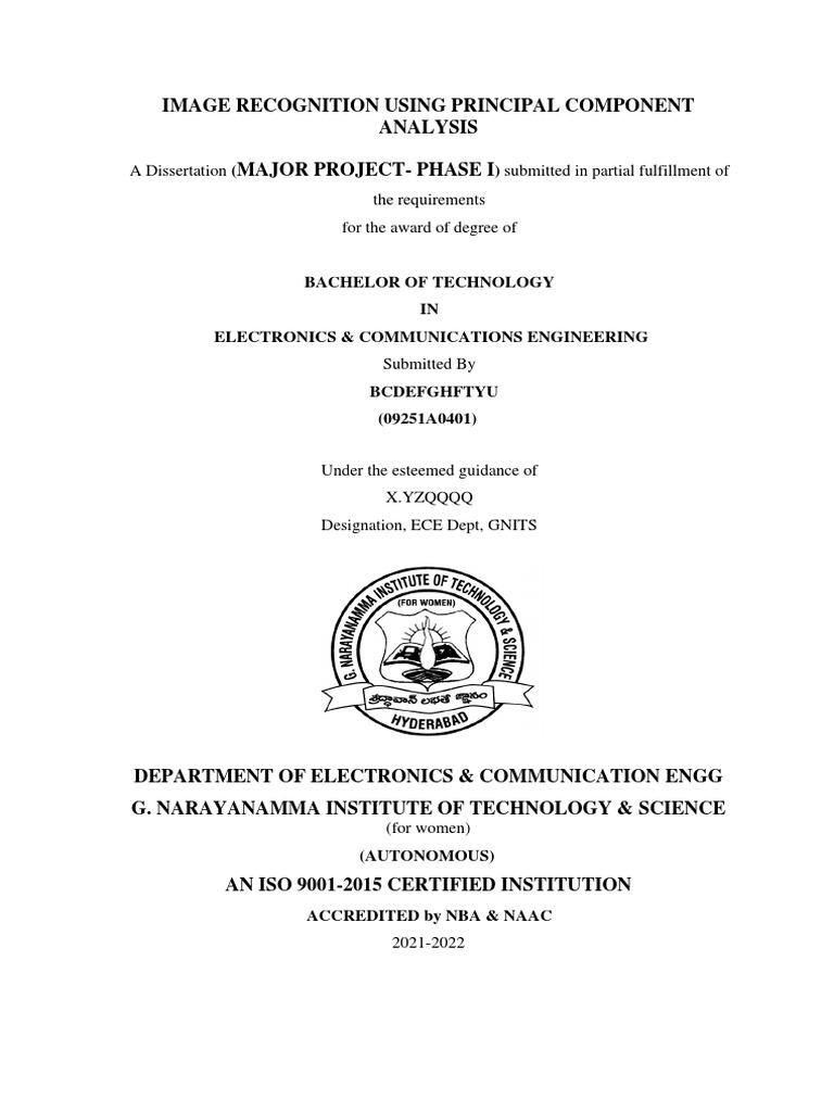 Guidelines For Preparing Major Project Phase I Documentation 18-22 ...