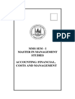 Accounting Financial Costs and Management