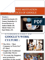 Employee Motivation Practices of Google: Members