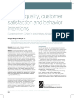 Service Quality, Customer Satisfaction and Behavior Intentions