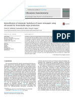 Ultrasound Boosts Enzymatic Hydrolysis of Newspaper